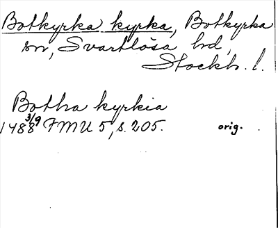 Bild på arkivkortet för arkivposten Botkyrka kyrka