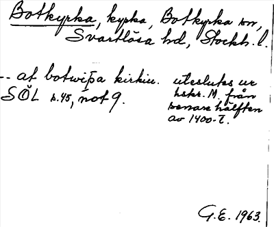 Bild på arkivkortet för arkivposten Botkyrka