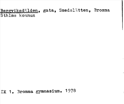 Bild på arkivkortet för arkivposten Bergviksdälden