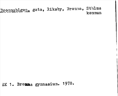 Bild på arkivkortet för arkivposten Brommabågen