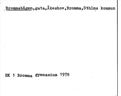Bild på arkivkortet för arkivposten Brommabågen