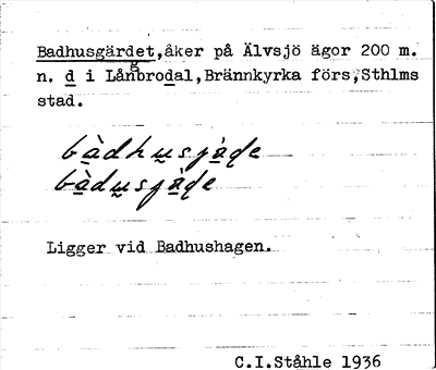 Bild på arkivkortet för arkivposten Badhusgärdet