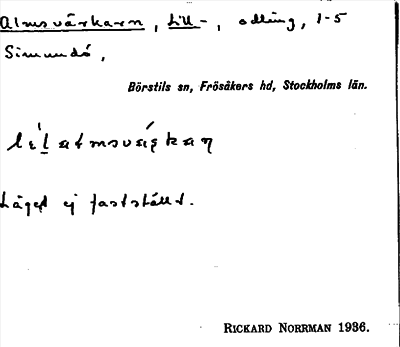Bild på arkivkortet för arkivposten Almsvärkarn, Lill-