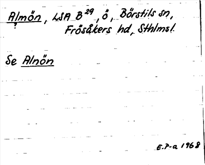 Bild på arkivkortet för arkivposten Almön, se Alnön