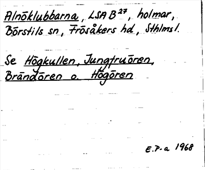 Bild på arkivkortet för arkivposten Alnöklubbarna, se Högkullen, Jungfruören m.fl.