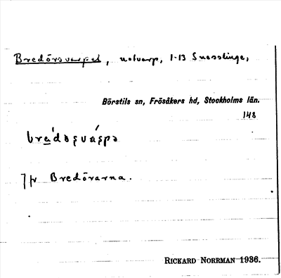 Bild på arkivkortet för arkivposten Bredörsvarpet