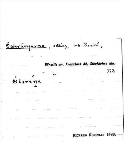 Bild på arkivkortet för arkivposten Österängarna
