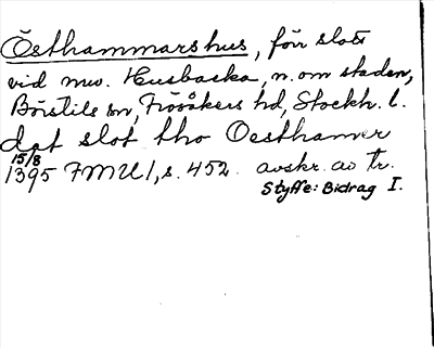 Bild på arkivkortet för arkivposten Östhammarshus