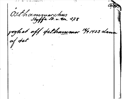 Bild på arkivkortet för arkivposten Östhammarshus