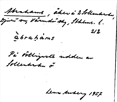 Bild på arkivkortet för arkivposten Abrahamns