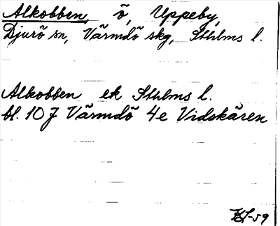 Bild på arkivkortet för arkivposten Alkobben