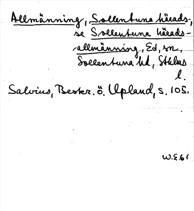 Bild på arkivkortet för arkivposten Allmänning, Sollentuna härads-