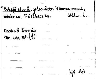 Bild på arkivkortet för arkivposten *Boksjö Storrå