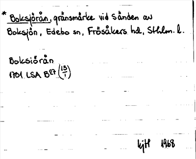 Bild på arkivkortet för arkivposten *Boksjörån