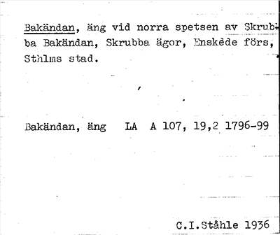 Bild på arkivkortet för arkivposten Bakändan