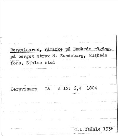 Bild på arkivkortet för arkivposten Bergvisaren
