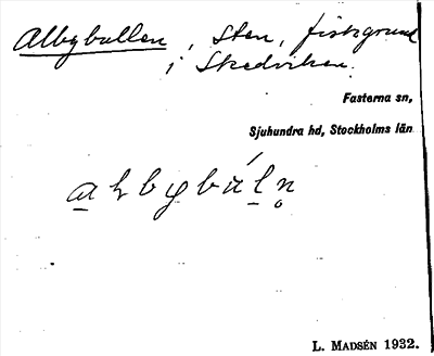 Bild på arkivkortet för arkivposten Albybullen