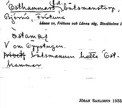 Bild på arkivkortet för arkivposten Östhammars