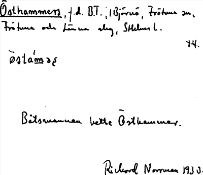 Bild på arkivkortet för arkivposten Östhammers