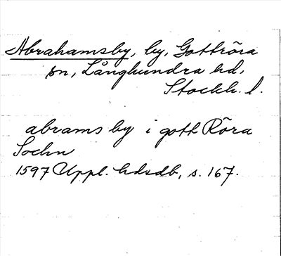 Bild på arkivkortet för arkivposten Abrahamsby