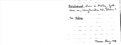 Bild på arkivkortet för arkivposten Astrokärret, se Astro