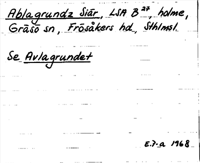Bild på arkivkortet för arkivposten Ablagrundz Siär, se Avlagrundet