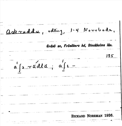 Bild på arkivkortet för arkivposten Askruddu