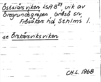 Bild på arkivkortet för arkivposten Östsiärsvjken, se Örskärsviksviken