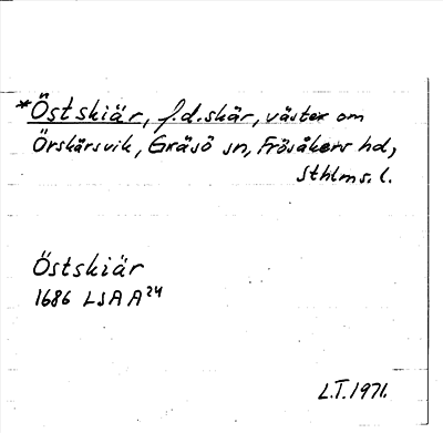 Bild på arkivkortet för arkivposten *Östskiär