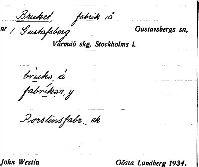 Bild på arkivkortet för arkivposten Bruket