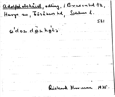 Bild på arkivkortet för arkivposten Adolfsdalshålet