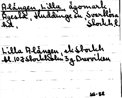 Bild på arkivkortet för arkivposten Alängen, Lilla