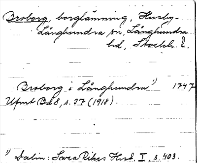 Bild på arkivkortet för arkivposten Broborg