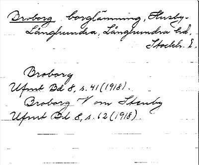Bild på arkivkortet för arkivposten Broborg