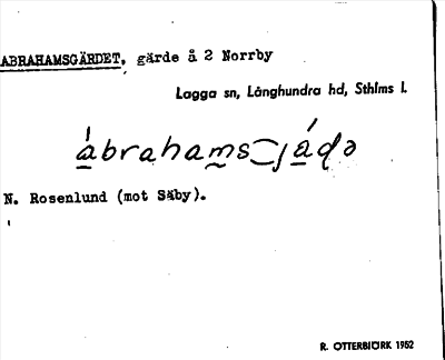 Bild på arkivkortet för arkivposten Abrahamsgärdet