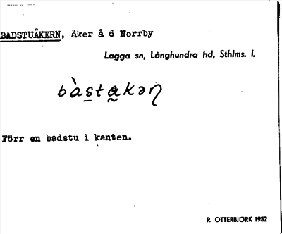 Bild på arkivkortet för arkivposten Badstuåkern