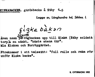Bild på arkivkortet för arkivposten Kinkabacken