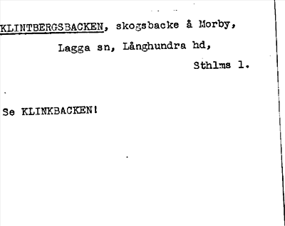 Bild på arkivkortet för arkivposten Klintbergsbacken, se Klinkbacken