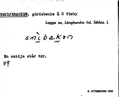 Bild på arkivkortet för arkivposten Smidjebacken