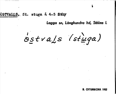 Bild på arkivkortet för arkivposten Östvalls