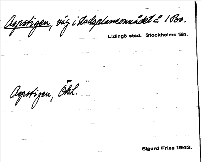 Bild på arkivkortet för arkivposten Aspstigen