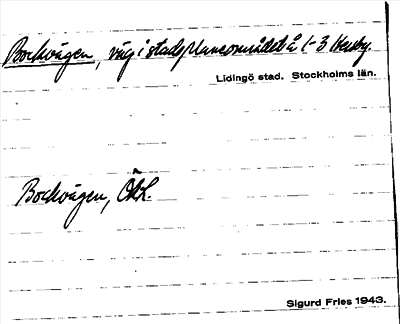 Bild på arkivkortet för arkivposten Bockvägen