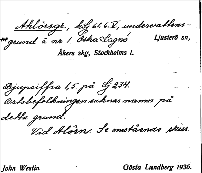 Bild på arkivkortet för arkivposten Ahlörsgr.