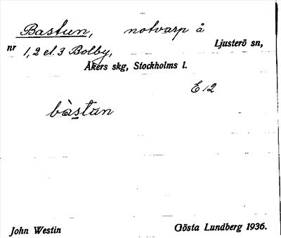 Bild på arkivkortet för arkivposten Bastun