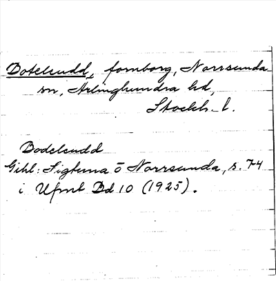 Bild på arkivkortet för arkivposten Boteleudd