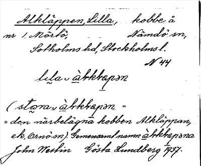 Bild på arkivkortet för arkivposten Alkläppen, Lilla