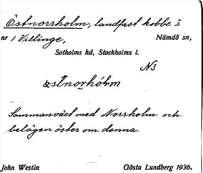 Bild på arkivkortet för arkivposten Östnorrholm