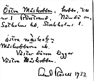 Bild på arkivkortet för arkivposten Östra Måskobben