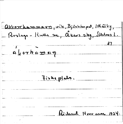 Bild på arkivkortet för arkivposten Abborrkammarn