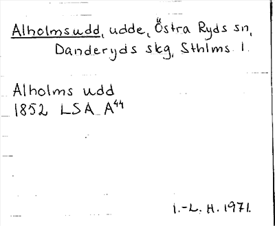 Bild på arkivkortet för arkivposten Alholmsudd